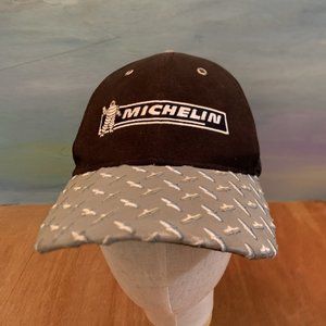Michelin Man Logo Hat Diamond Plate Embroidered Brim Cap Two Tone